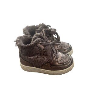 H&M Metallic Cozy Lined High Tops Size 4-5